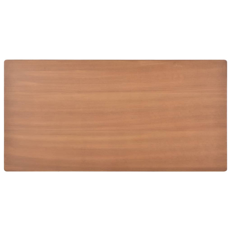 Produktbild för Matbord 120x60x73 cm massiv plywood stål brun