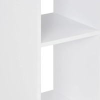 Produktbild för Barbord vit och betonggrå 60x60x110 cm
