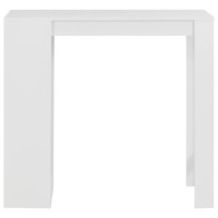 Miniatyr av produktbild för Barbord med hylla vit 110x50x103 cm