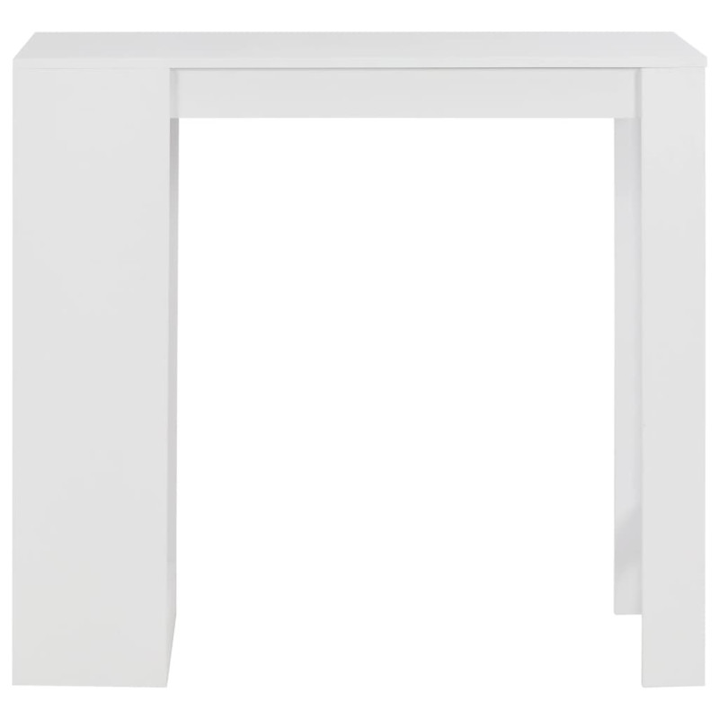 Produktbild för Barbord med hylla vit 110x50x103 cm