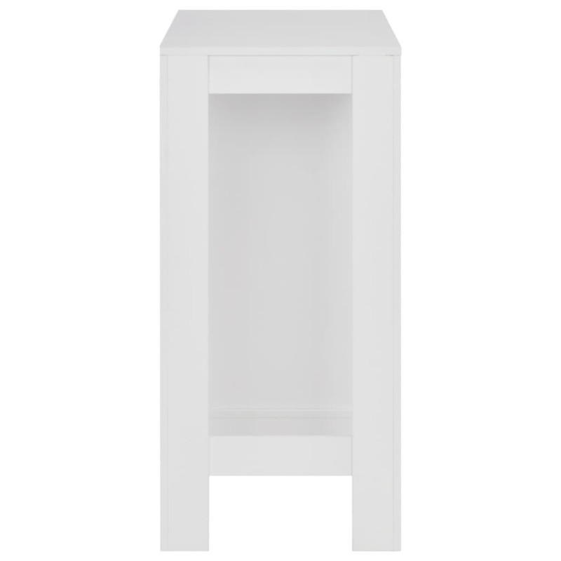 Produktbild för Barbord med hylla vit 110x50x103 cm