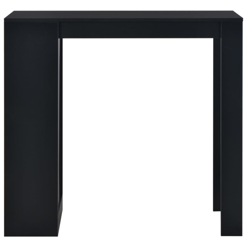 Produktbild för Barbord med hylla svart 110x50x103 cm