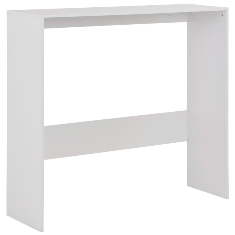 Produktbild för Barbord med 2 bordsskivor vit 130x40x120 cm