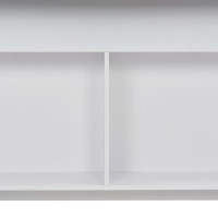 Miniatyr av produktbild för Barbord med 2 bordsskivor vit 130x40x120 cm
