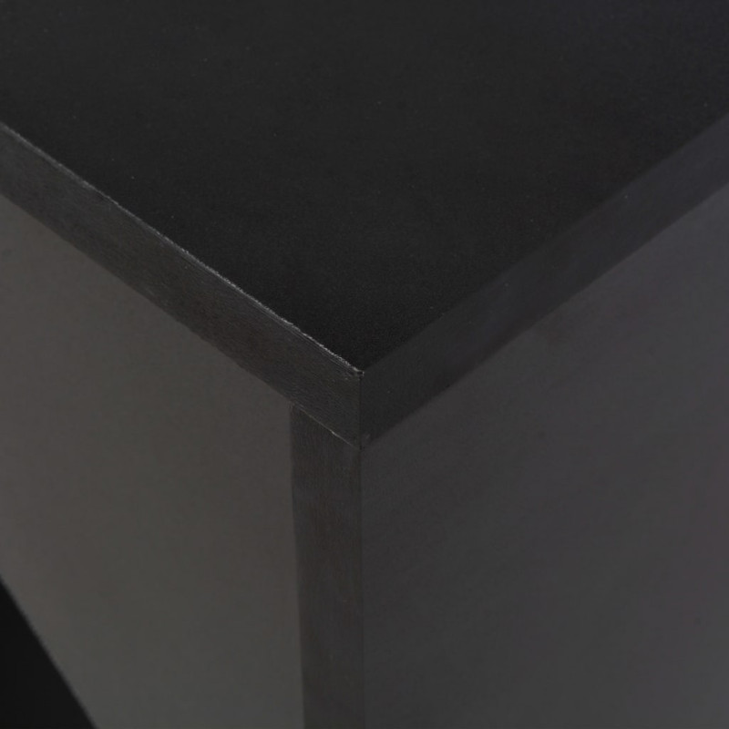 Produktbild för Barbord med flyttbar hylla svart 138x39x110 cm