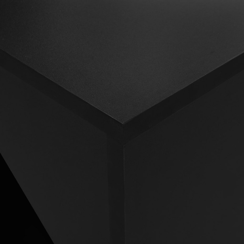 Produktbild för Barbord med skåp svart 115x59x200 cm