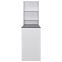 Miniatyr av produktbild för Barbord med skåp vit 115x59x200 cm