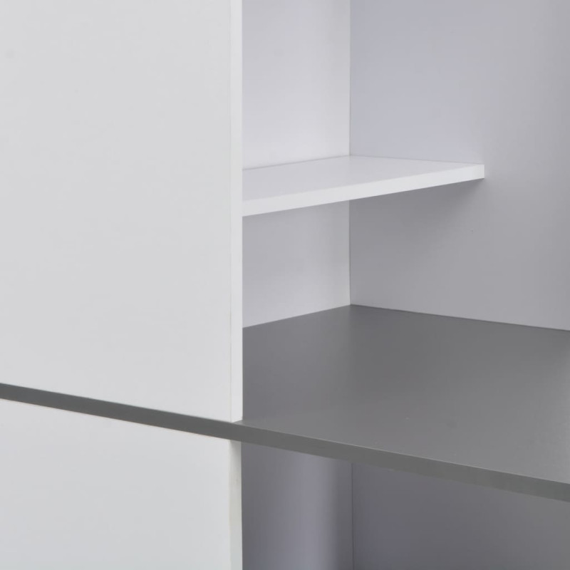 Produktbild för Barbord med skåp vit 115x59x200 cm