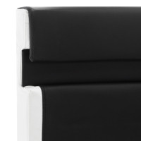Miniatyr av produktbild för Sängram med LED svart konstläder 90x200 cm