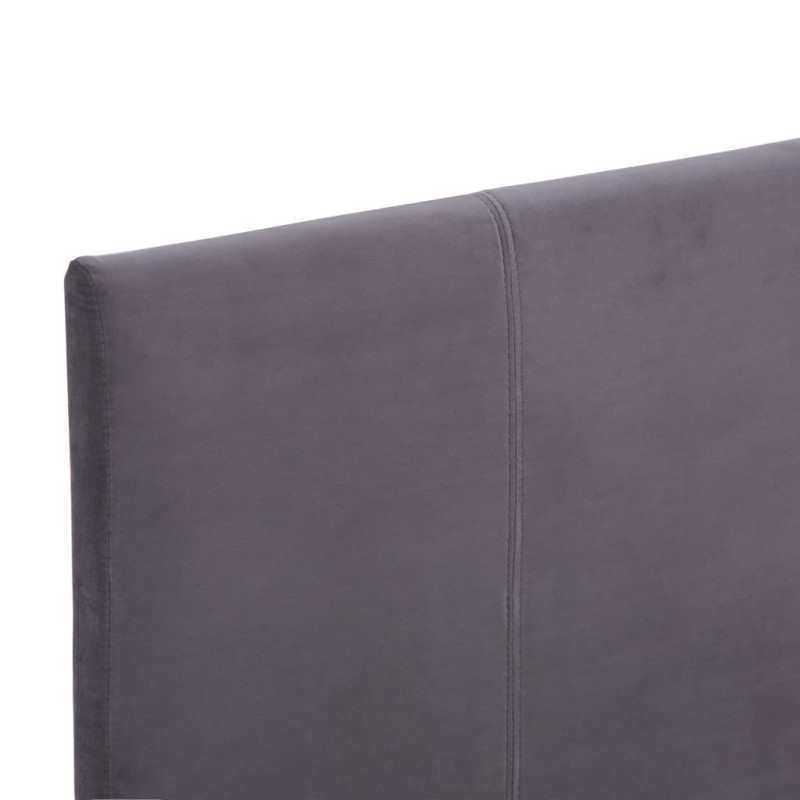 Produktbild för Sängram grå tyg 90x200 cm