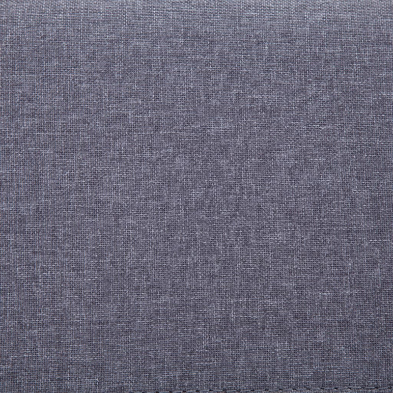Produktbild för Bänk med förvaringsutrymme 116 cm ljusgrå polyester