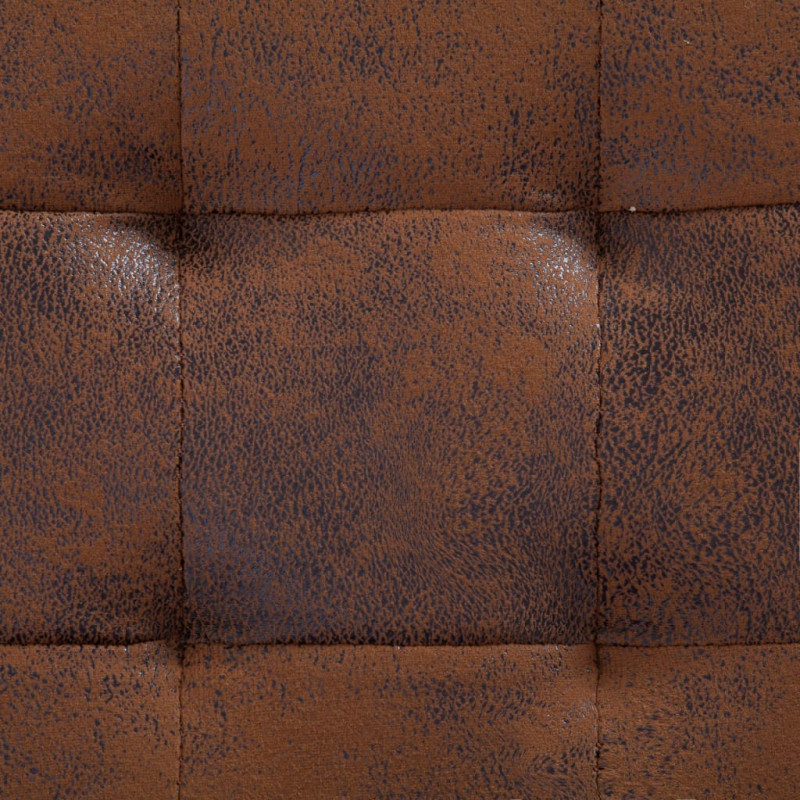Produktbild för Ottoman med förvaring 87,5 cm brun konstmocka