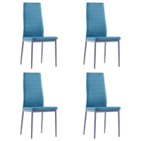 Produktbild för Matbord och stolar 5 delar blå