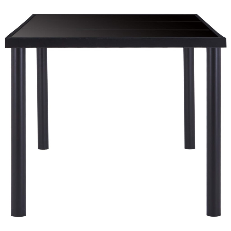 Produktbild för Matbord svart 180x90x75 cm härdat glas