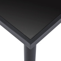 Miniatyr av produktbild för Matbord svart 180x90x75 cm härdat glas