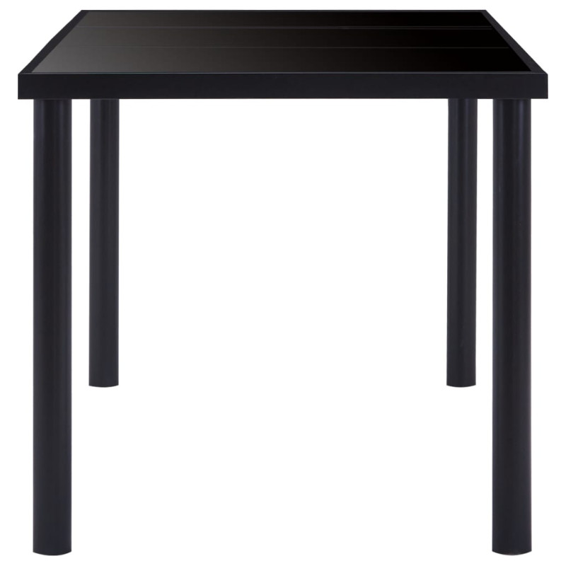 Produktbild för Matbord svart 200x100x75 cm härdat glas