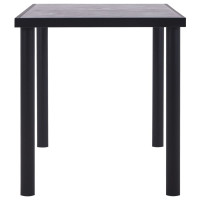 Miniatyr av produktbild för Matbord svart och betonggrå 140x70x75 cm MDF