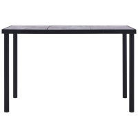 Produktbild för Matbord svart och betonggrå 160x80x75 cm MDF