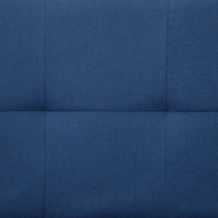 Produktbild för Bäddsoffa med två kuddar blå polyester