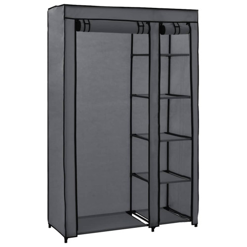vidaXL Resegarderob grå 110x45x175 cm tyg