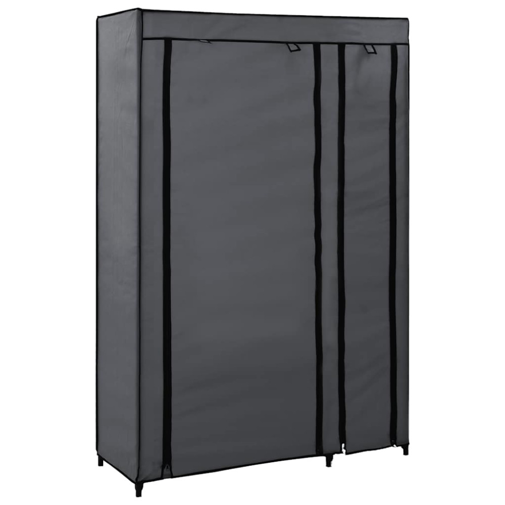 Produktbild för Resegarderob grå 110x45x175 cm tyg