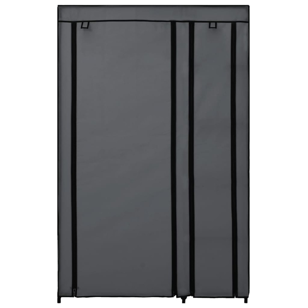 Produktbild för Resegarderob grå 110x45x175 cm tyg