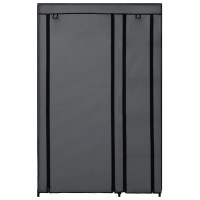 Produktbild för Resegarderob grå 110x45x175 cm tyg