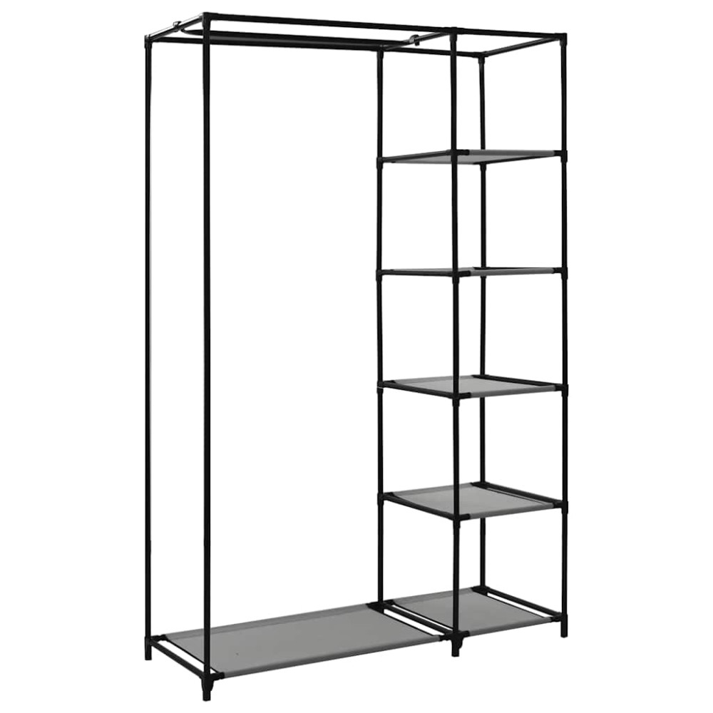 Produktbild för Resegarderob grå 110x45x175 cm tyg