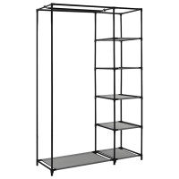 Produktbild för Resegarderob grå 110x45x175 cm tyg
