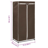 Produktbild för Garderob brun 75x50x160 cm