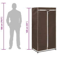 Produktbild för Garderob brun 75x50x160 cm