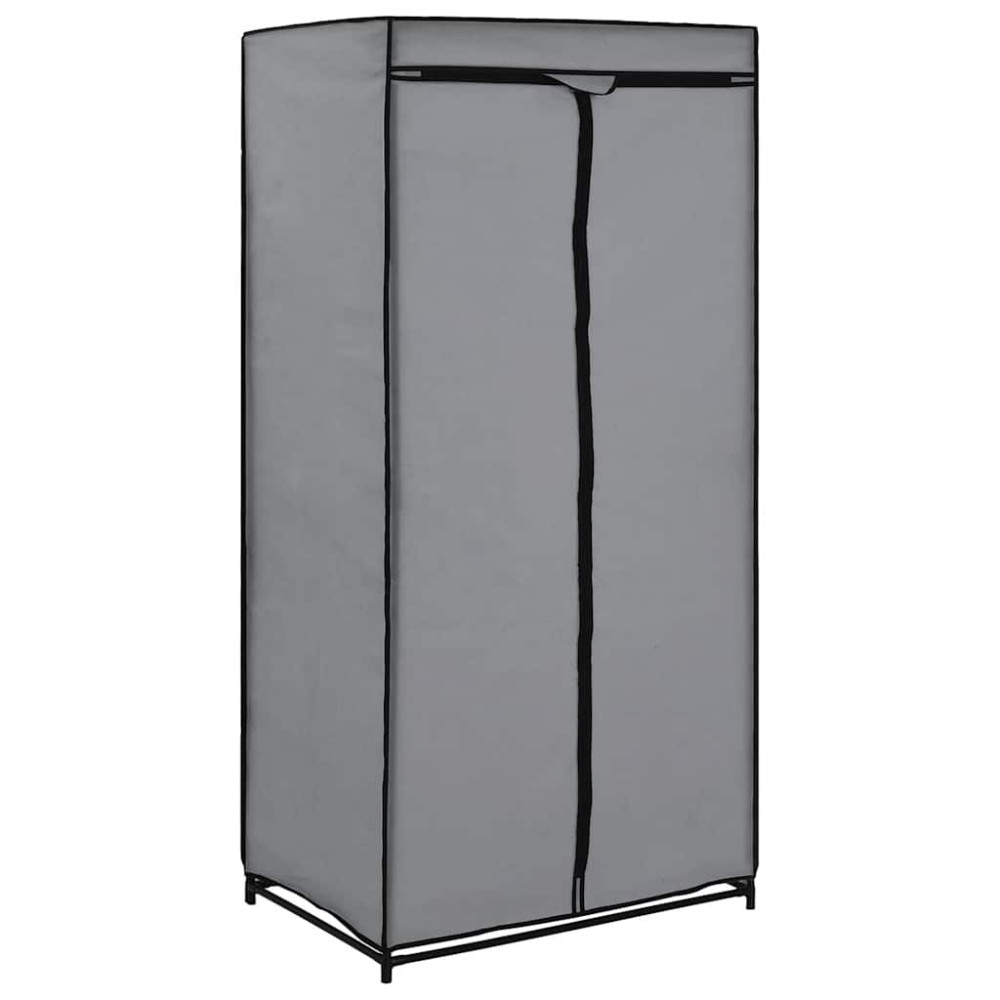Produktbild för Garderob grå 75x50x160 cm