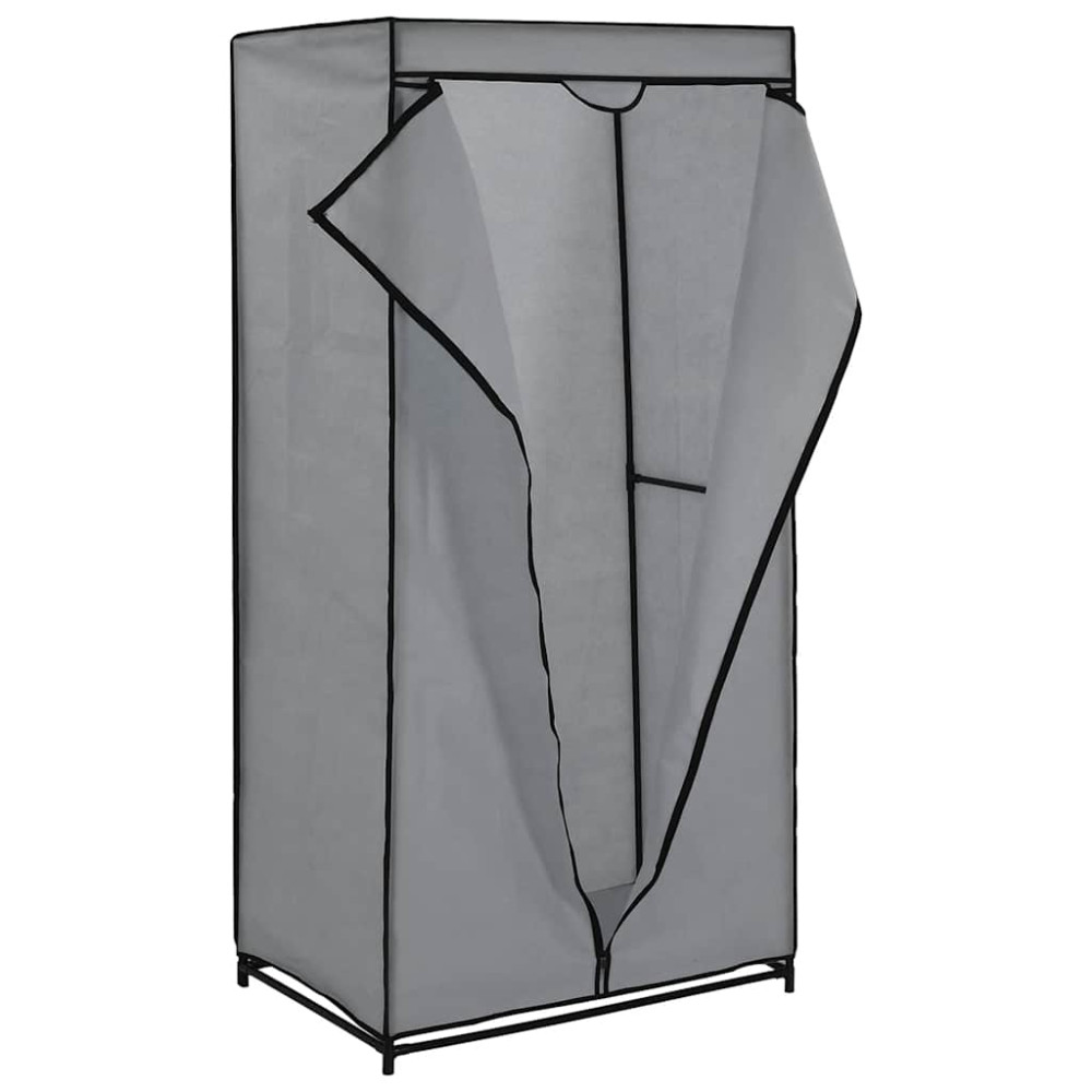 Produktbild för Garderob grå 75x50x160 cm