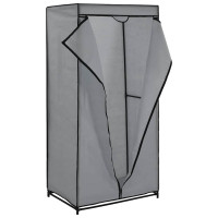Produktbild för Garderob grå 75x50x160 cm