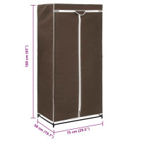 Produktbild för Garderober 2 st brun 75x50x160 cm