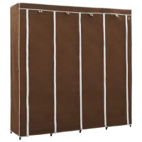 Produktbild för Garderob med 4 utrymmen brun 175x45x170 cm