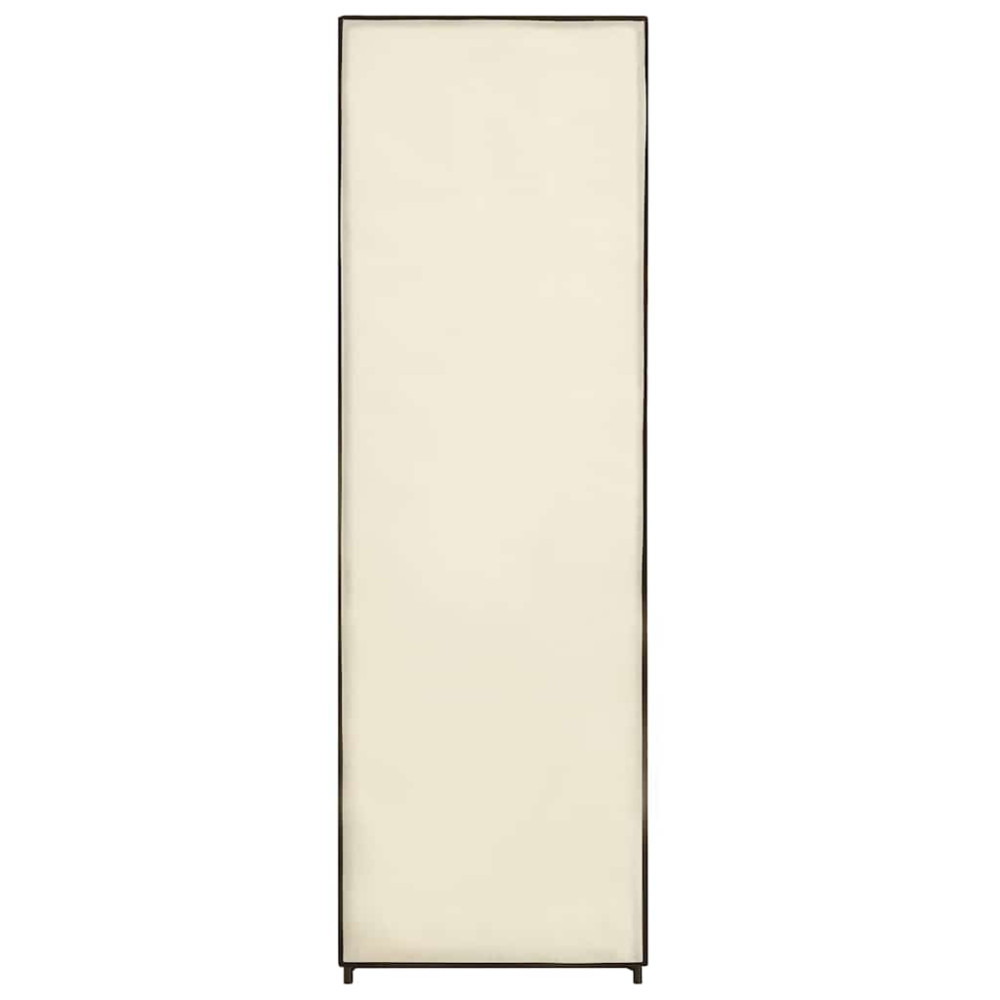 Produktbild för Garderob gräddvit 87x49x159 cm tyg