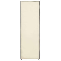 Produktbild för Garderob gräddvit 87x49x159 cm tyg