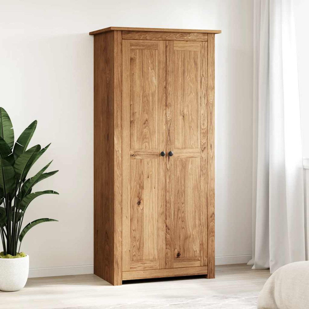 Produktbild för Garderob 80x50x171,5 cm massiv furu panama