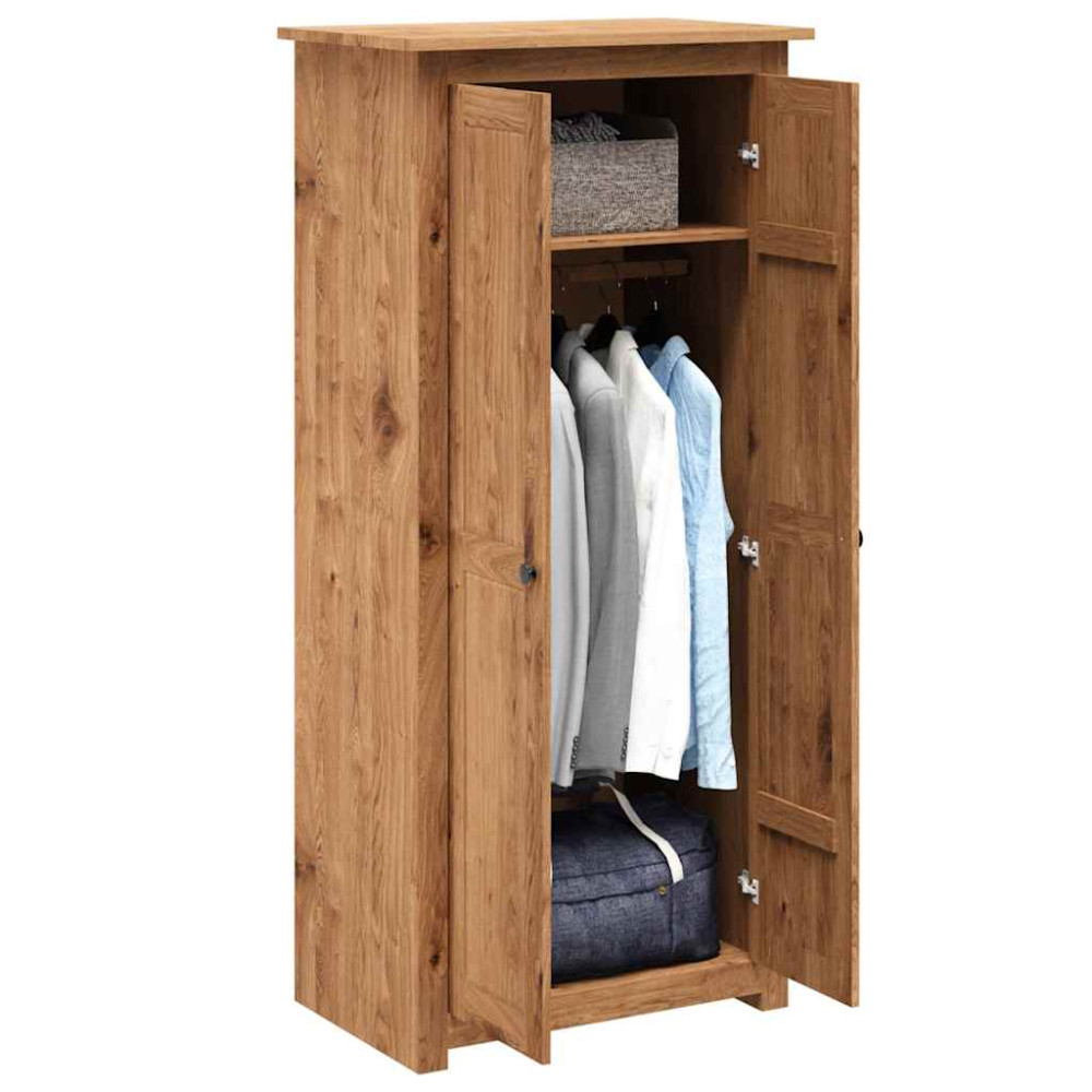 Produktbild för Garderob 80x50x171,5 cm massiv furu panama