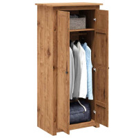 Produktbild för Garderob 80x50x171,5 cm massiv furu panama