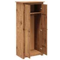 Produktbild för Garderob 80x50x171,5 cm massiv furu panama
