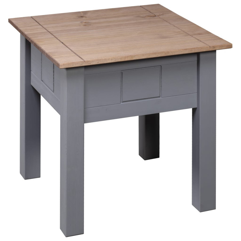 Produktbild för Sängbord grå 50,5x50,5x52,5 cm furu panama