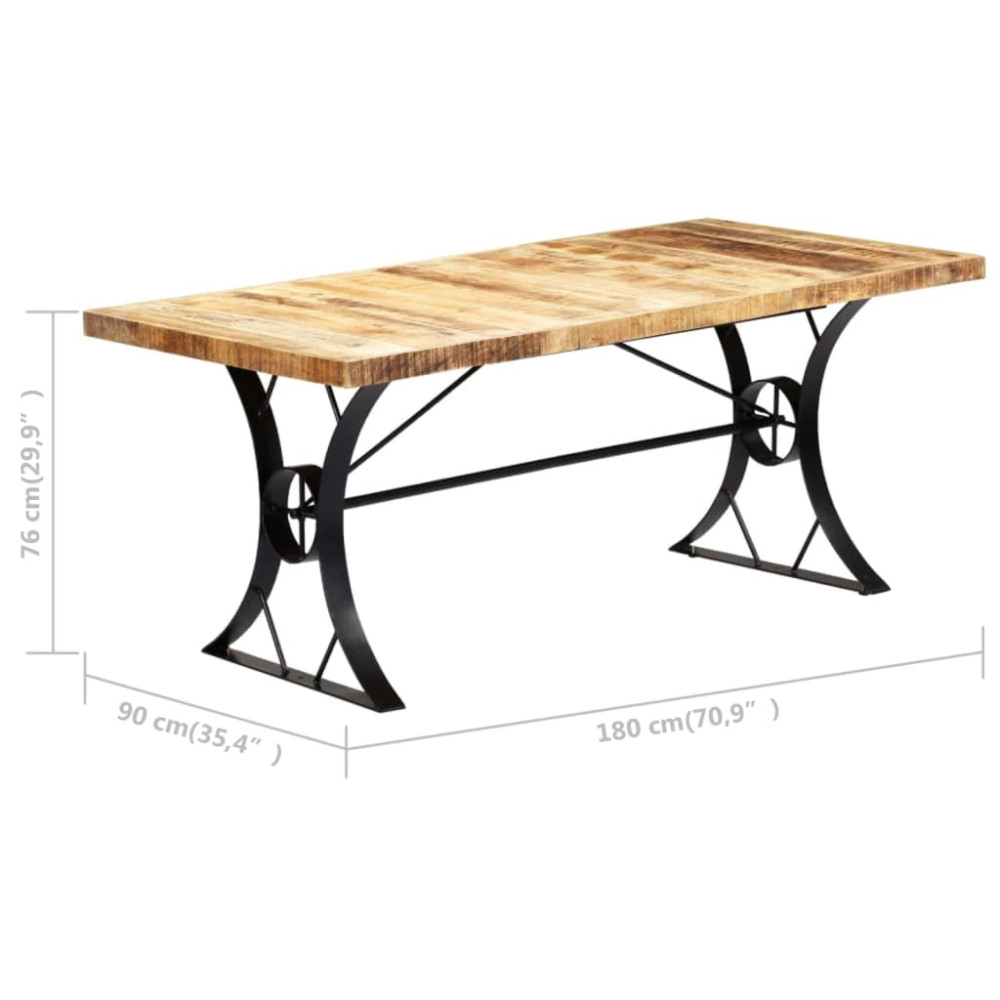 Produktbild för Matbord 180x90x76 cm massivt mangoträ
