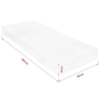 Produktbild för Madrass 80x200 cm 7 zoner PU-skum 16 cm H2 H3