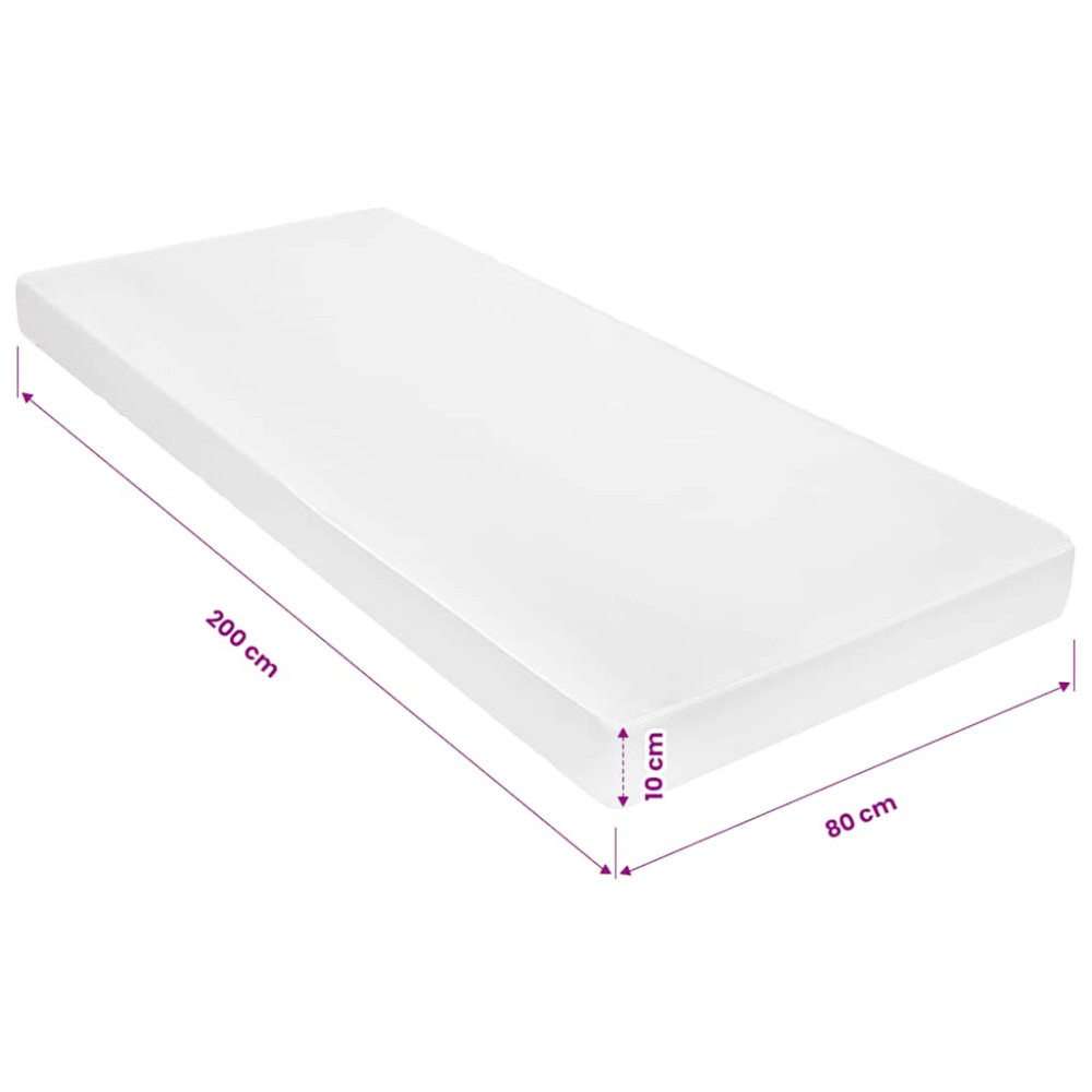Produktbild för Madrass 80x200 cm 7 zoner PU-skum 10 cm H2 H3