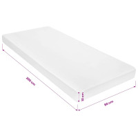 Produktbild för Madrass 80x200 cm 7 zoner PU-skum 10 cm H2 H3