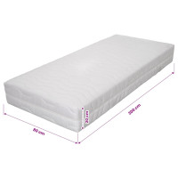 Produktbild för Madrass 80x200 cm 7 zoner pocketfjädrar 20 cm H3