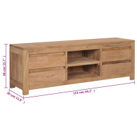 Produktbild för TV-bänk 115x30x40 cm massiv teak