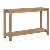 Produktbild för Konsolbord 120x35x75 cm massiv teak